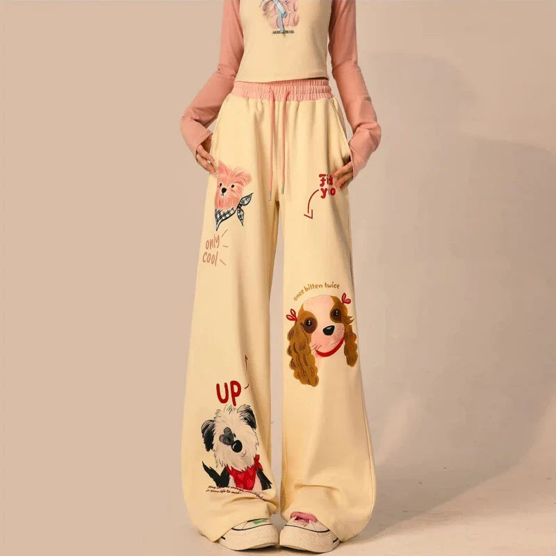 Wide Leg Beli Lastikli Jogger, önden görünüm — Navra Wear