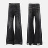 Metro Lightning Pattern Heritage Bell Leg Denim