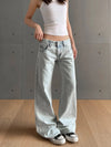 Heritage Low Waist Zipper Button Denim