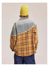 Worn Denim Plaid Fall Long Shirt