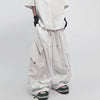Faded Detail Stretch Waist Street Pants