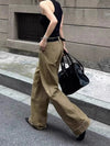 Easy Sleek Classic Khaki Bell Leg Denim