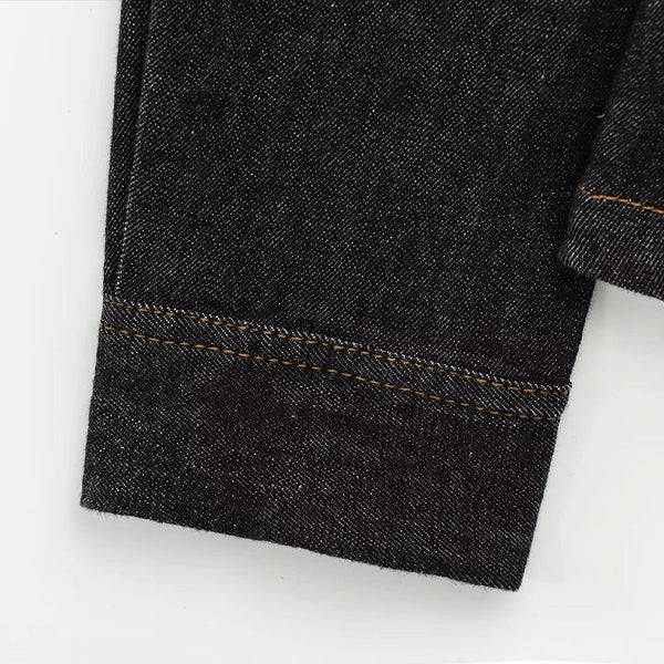Chic Lapel Field Denim Jacket alternatif görünüm