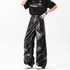 Gothic Moto Wide-Leg Leather