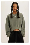 Cropped Fleece Women's Sweatshirt