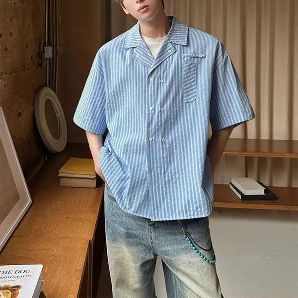 Y2K Pin-Stripe Retro Short Top