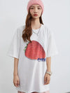 Women Nostalgia Sweet Strawberry Designed T-Shirt