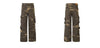 Y2K Batik Desenli Jean Pantolon, yakın çekim — Navra Wear