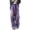 Purple Oversized Bell Leg Utility Denim