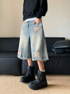 Rinse Faded Denim Shorts