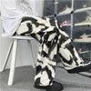 Stripe Wild Printed Bell Leg Denim