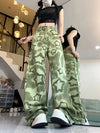 Women Green Stellar Woodland High Street Denim
