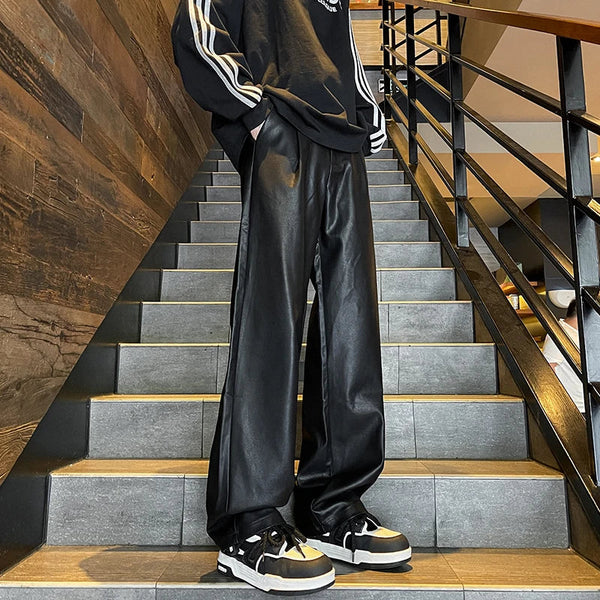 Moto Leather Wide-Leg alternatif görünüm