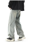 Baggy Western Baskılı Jean Pantolon, yakın çekim — Navra Wear