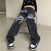 Black Metro Relaxed Bell Leg Denim