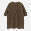 Wide-Body Patterned Street with Collage-Cut T-Shirt