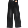 Yüksek Bel Baggy Jean Pantolon, yakın çekim — Navra Wear