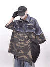 Camo Splice Vintage Denim Top