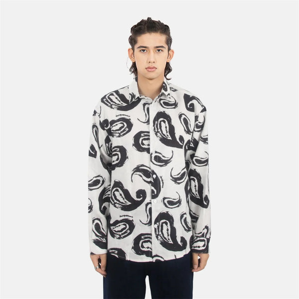 Digital Pixel Print Retro Street Shirt