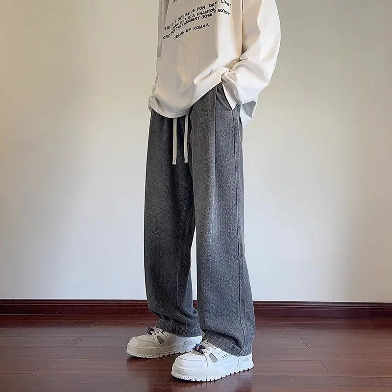 Stellar Sky Pattern Relaxed Wide Denim