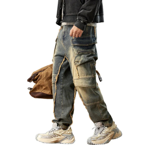 Modern Faded Easy-Cut Utility Denim alternatif görünüm