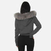 Plush Mixed Zip Hoodie