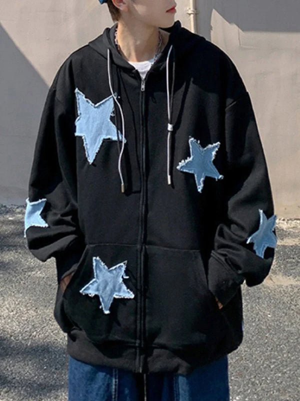 2000s Cosmic Drift Stars Sweatshirt alternatif görünüm