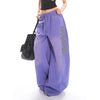 Y2K Wide Leg Gotik Baskılı Jogger, arka görünüm — Navra Wear