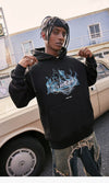 Flame Wave Graphic Sweatshirt