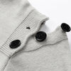 Chic Urban Beat Button Knit Sweatshirt