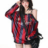 Bare Shoulder Retro Sweatshirt