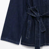 Essential Lapel Belt Denim Jacket