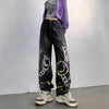 Heritage 2000s Hand-Painted High-Rise Denim