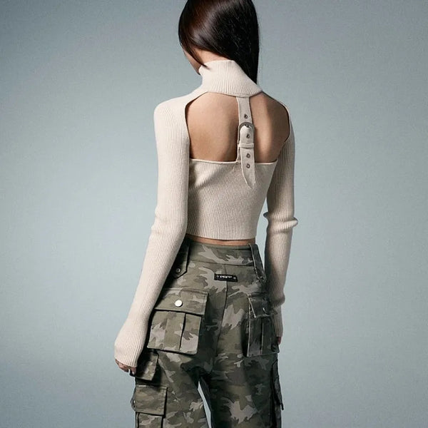 Worn Rib Grunge Sweatshirt alternatif görünüm