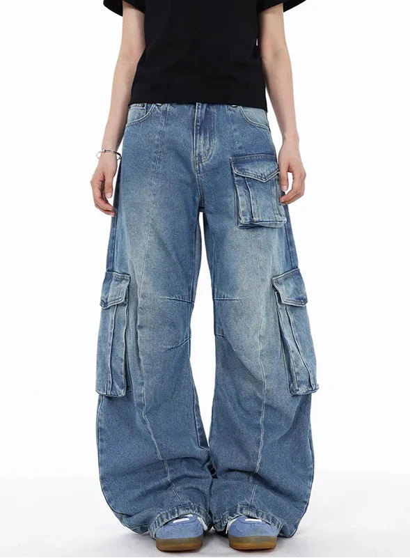 Insulated 2000s Japanese Style Utility Grunge Denim