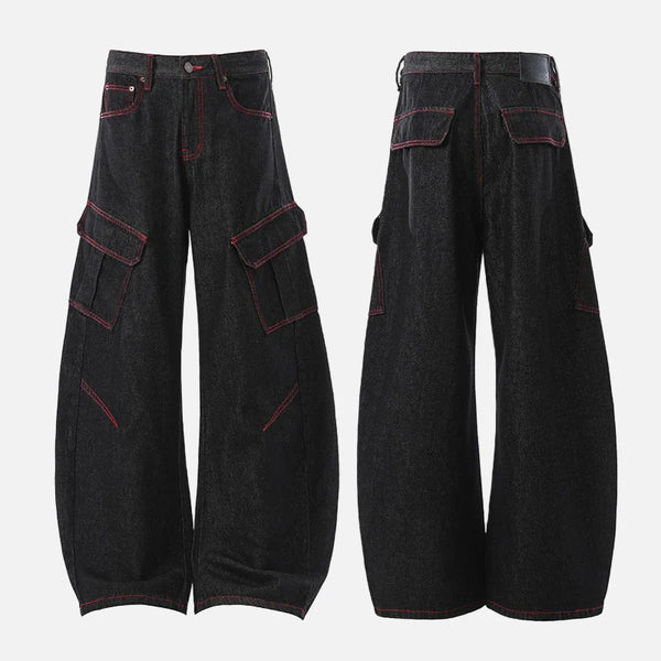 Metro Blade-Cut Wide Leg Indigo Street Jeans alternatif görünüm