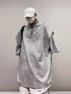Men's Throwback Anti-Establishment Zipper Sport-Collar T-Shirt