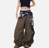 Wide Leg Western Baskılı Jogger, yan görünüm — Navra Wear