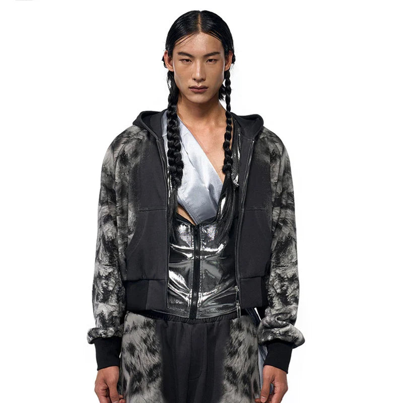 Wild Print Street Zip Hoodie