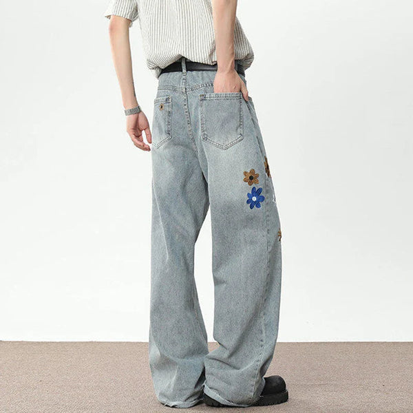 Handsome Stitched Bell Leg Denim alternatif görünüm