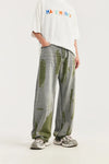 Hand-Painted Bell Leg High Street Denim