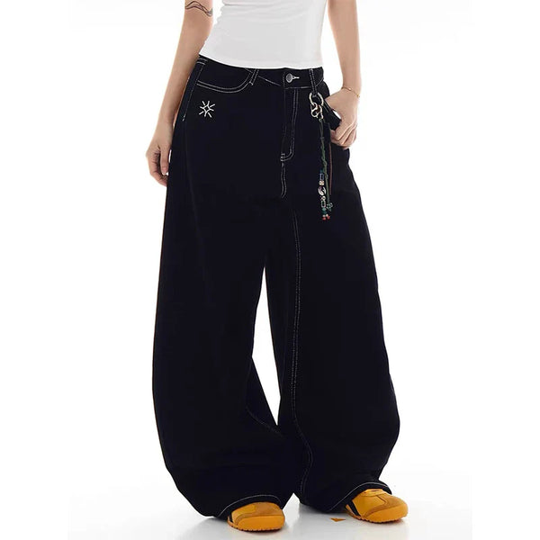 Black Durable Multi-Utility Denim Bell Leg Denim