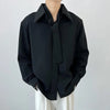 Mens Textured Lapel Luxury Vintage Top
