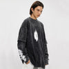 Worn Flag Print Boxy Sweatshirt