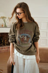 Warm Print Relaxed Sweatshirt