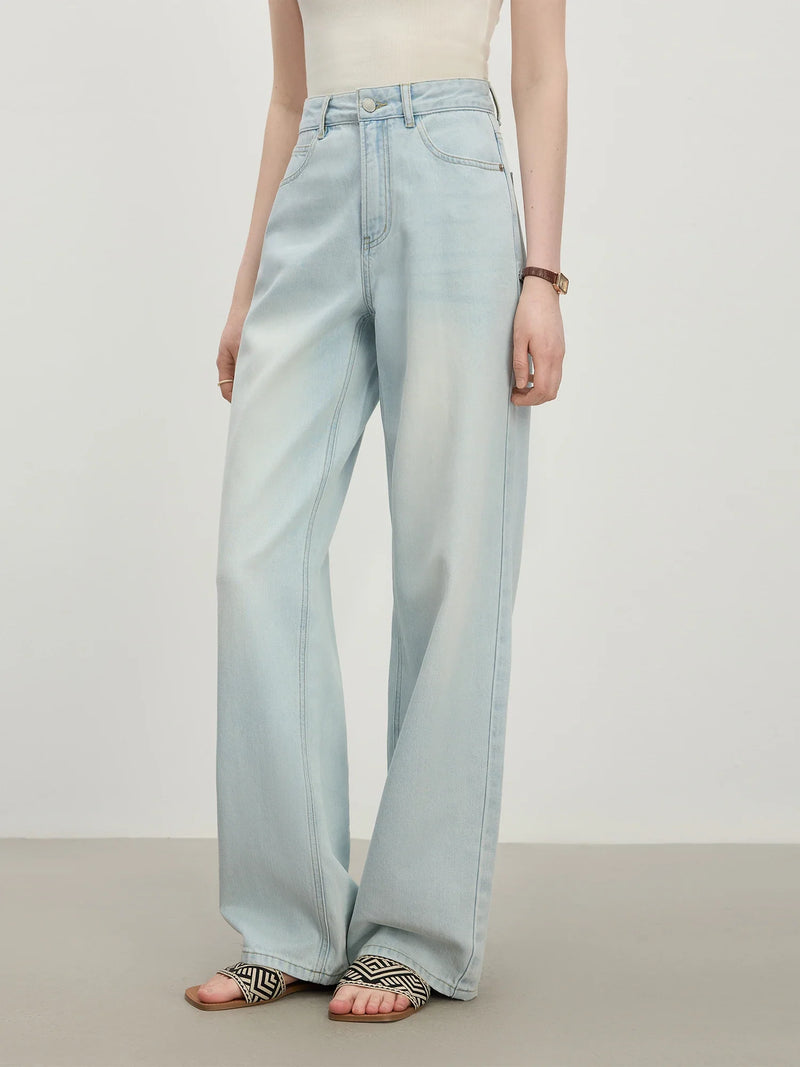 Women Sleek Chic Minimalist High-Rise Summer Denim