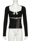Deep Trim Lace Bandage Cute T-Shirt