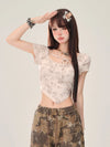 Snake Pattern Wide-Leg
