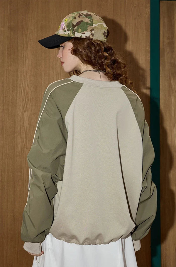 Adjustable Cuff Boxy Sweatshirt alternatif görünüm