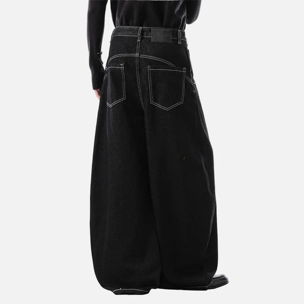 2000s High-Rise Buttoned Boot Cut Denim alternatif görünüm